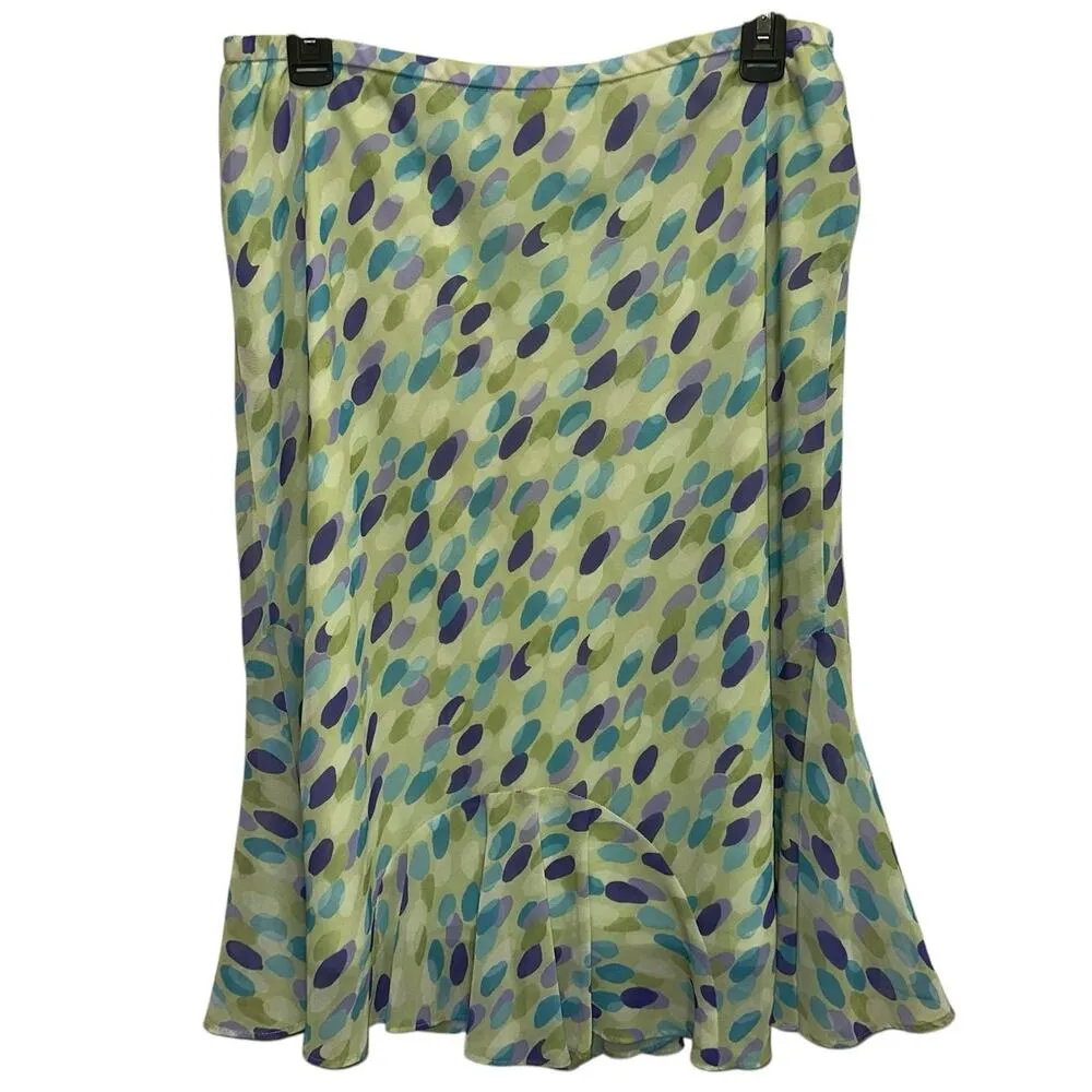 Dress Barn Green Polka Dot Pull On Skirt - Image 2