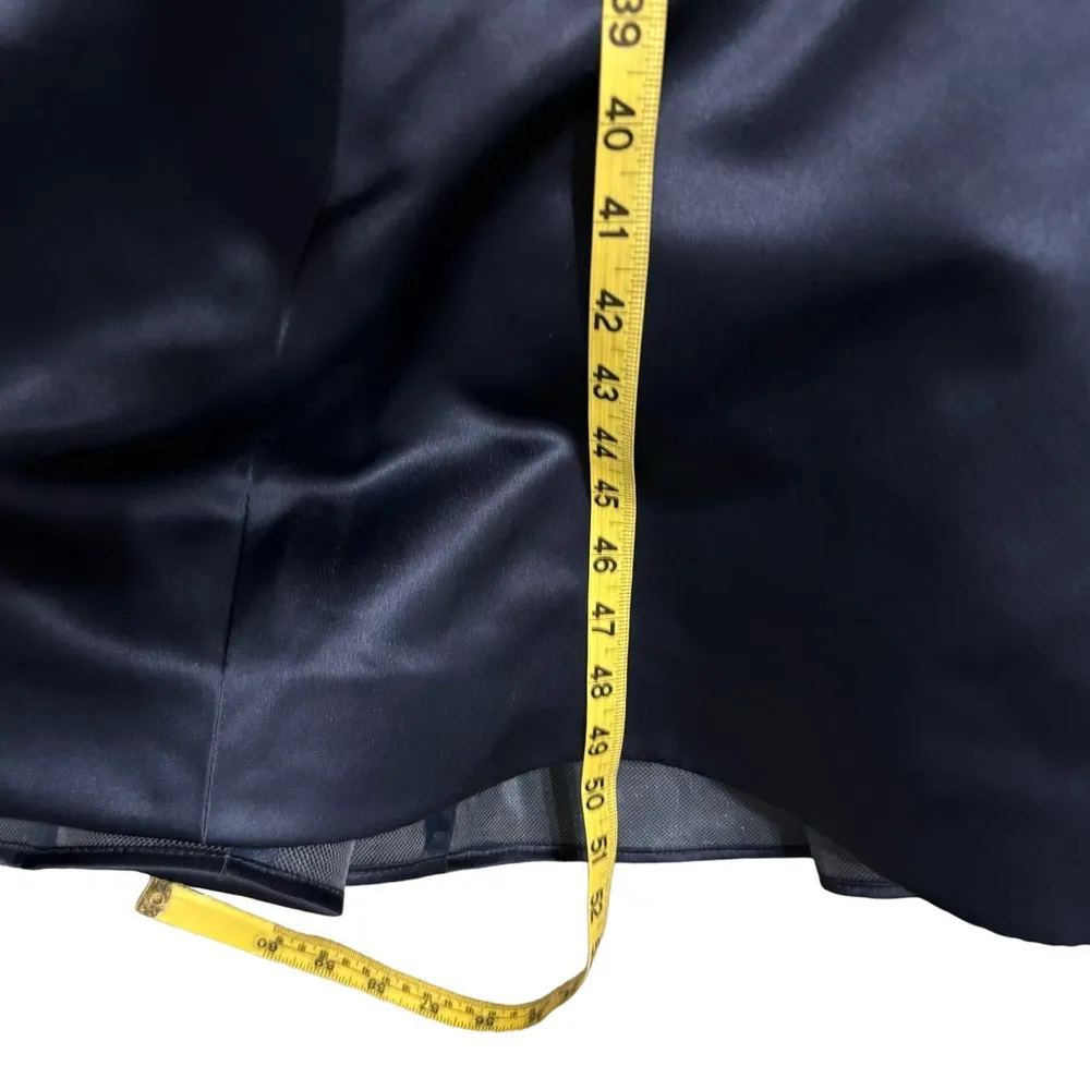 Sherri Hill Pink, Navy Empire Waist Strapless Mermaid Full Length Formal Gown 0 - Image 3