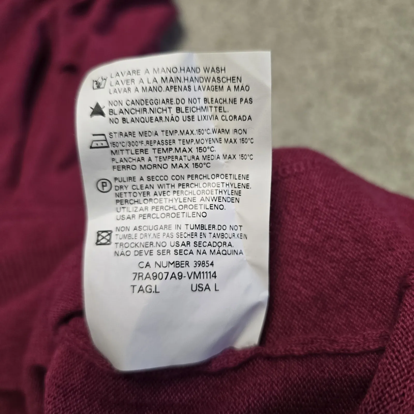 Red Valentino Womens Sleeveless Ruffle Knit Top‎ Burgundy Wool Cotton Italy Sz L Size L - Image 7