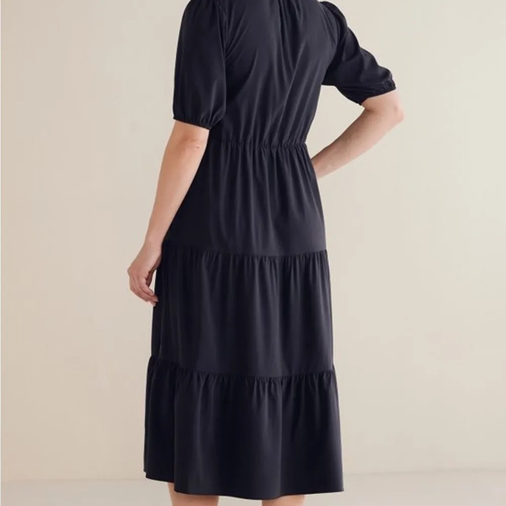 Claudia Tiered Boho Midi Black Dress Black – Size M NWT - Image 3