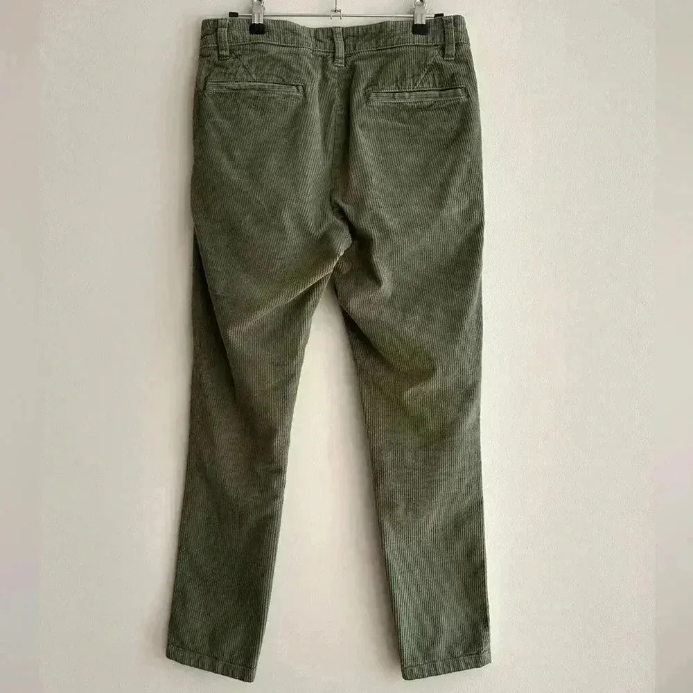 ASOS Design Green Corduroy Pants, W29" L30", Fall Teacher Women’s Casual Pants - Image 12