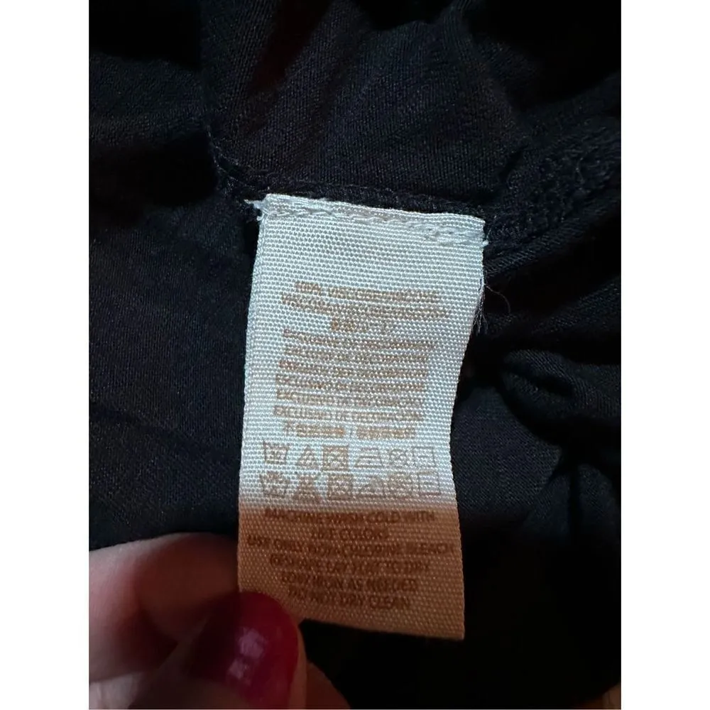 Free People DOS SEGUNDOS Black/White Embroidered Batwing Top Sz M - Image 13