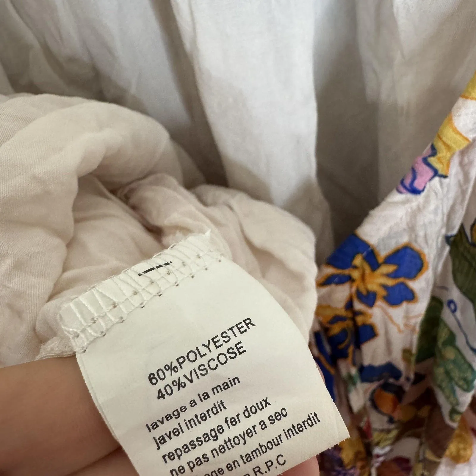 In April 1986 Dress Womens Small Medium Floral Maxi Boho Sundress Lined colorful White - Image 12