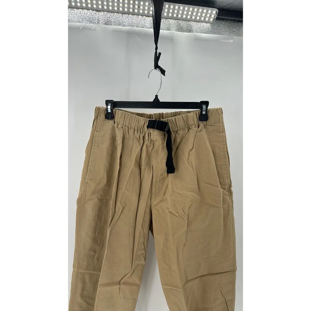 Vintage Gitano cotton belted khaki pants 80s minimalist lagenlook bohemian Tan Size L - Image 3
