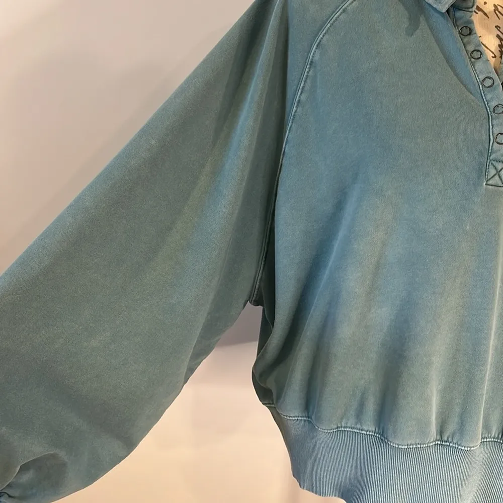 CA oversized weathered sweatshirt raglan balloon sleeves L - Image 2