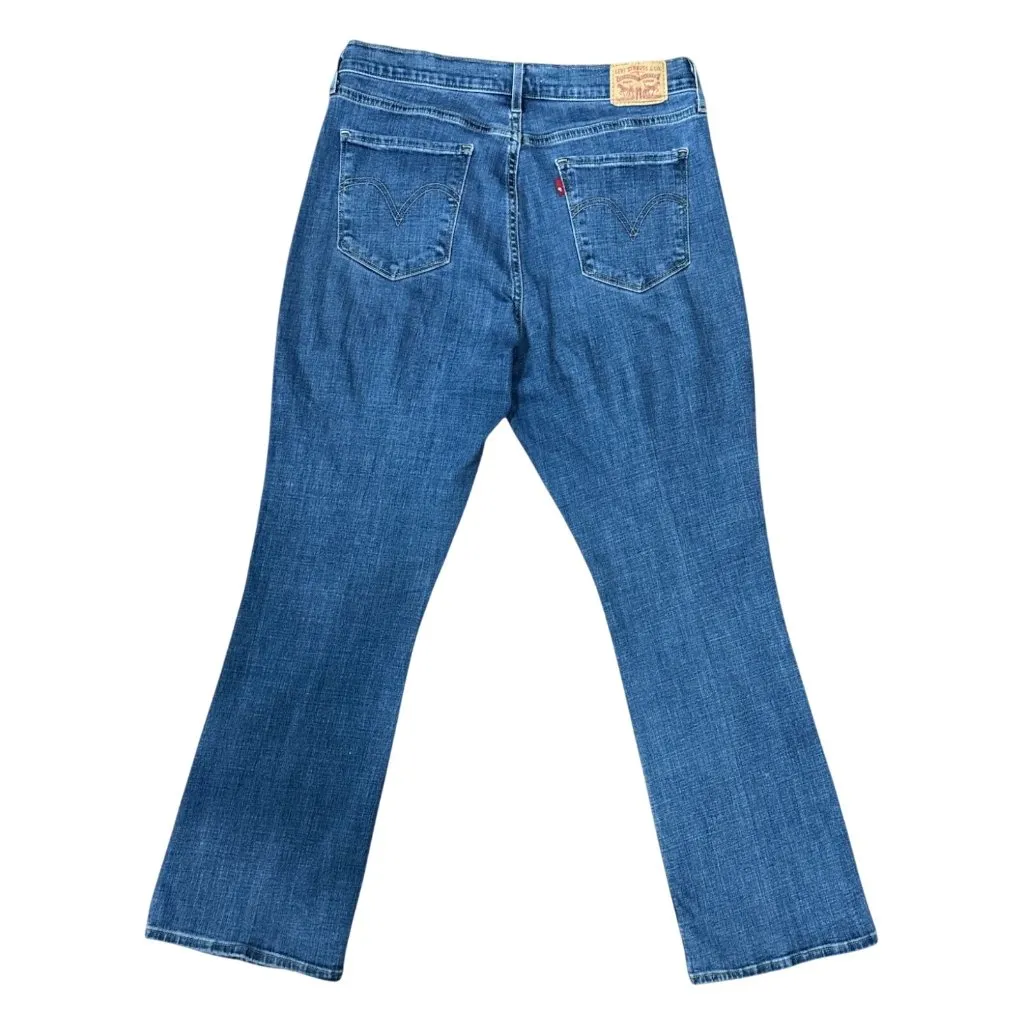 Womens Levi Blue Jeans Classic Boot Cut Stretch Comfortable Medium Wash Sz 10 - Image 3