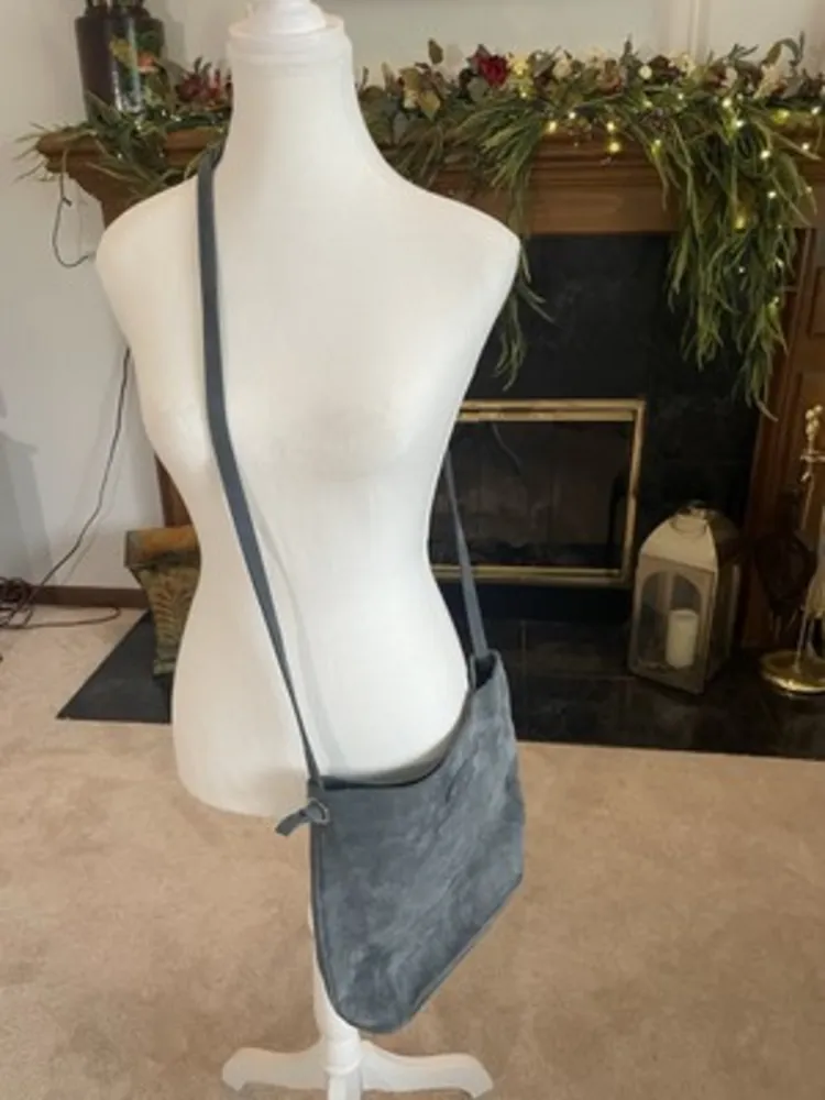 M.I.L.A.‎ Jackie Blue Suede Crossbody Bag - Image 3