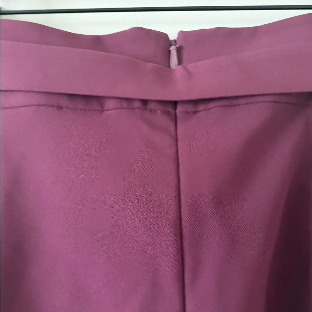Torrid Cropped Trouser Pant with Waist Tie in Burgundy Size 16 - Image 5