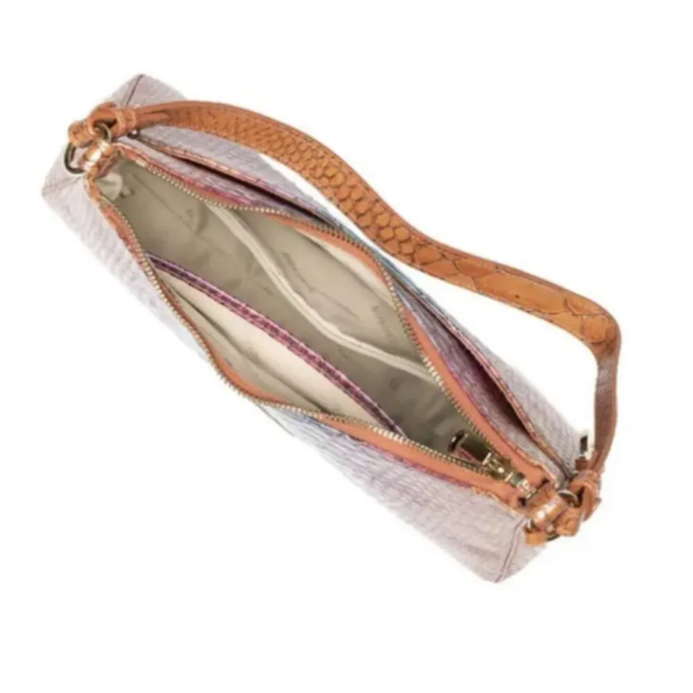 BRAHMIN Esme Multi Stellaris Leather Shoulder Bag | Blue, Pink, Orange Ombre - Image 3