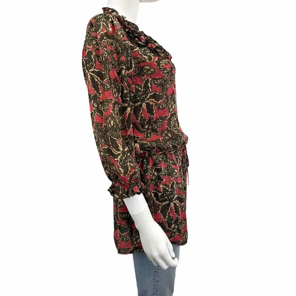 ETCETERA Brown Floral Silk Print Blouse - Image 2