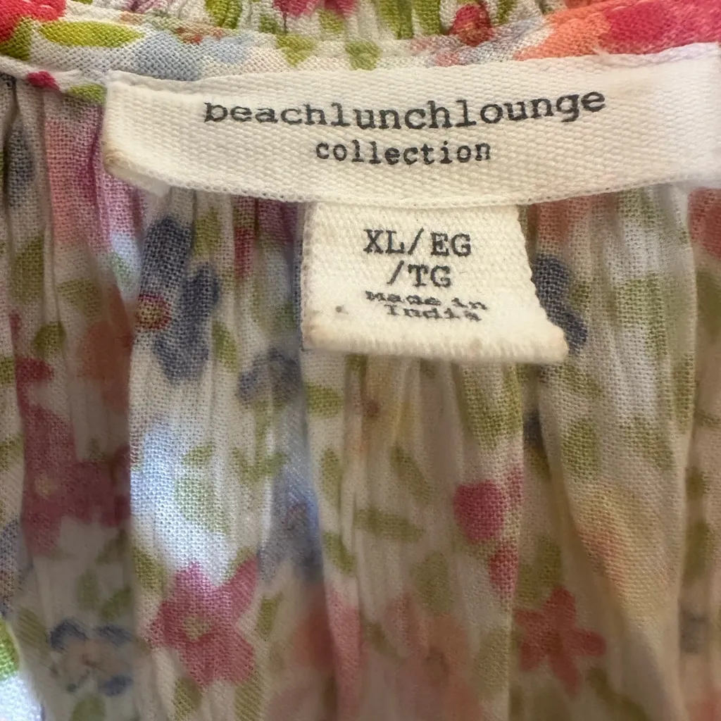 BeachLunchLounge Knee Length Tiered Dress, Ruffle Stand Collar XL, Prairie, Boho - Image 3