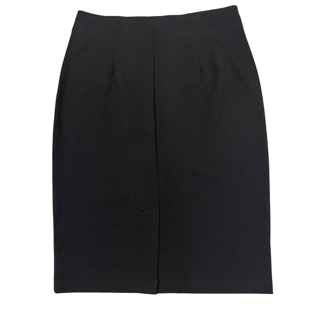 Eileen Fisher Short Pencil Skirt Elastic Waist Pull On Black Women's Size S - Image 4