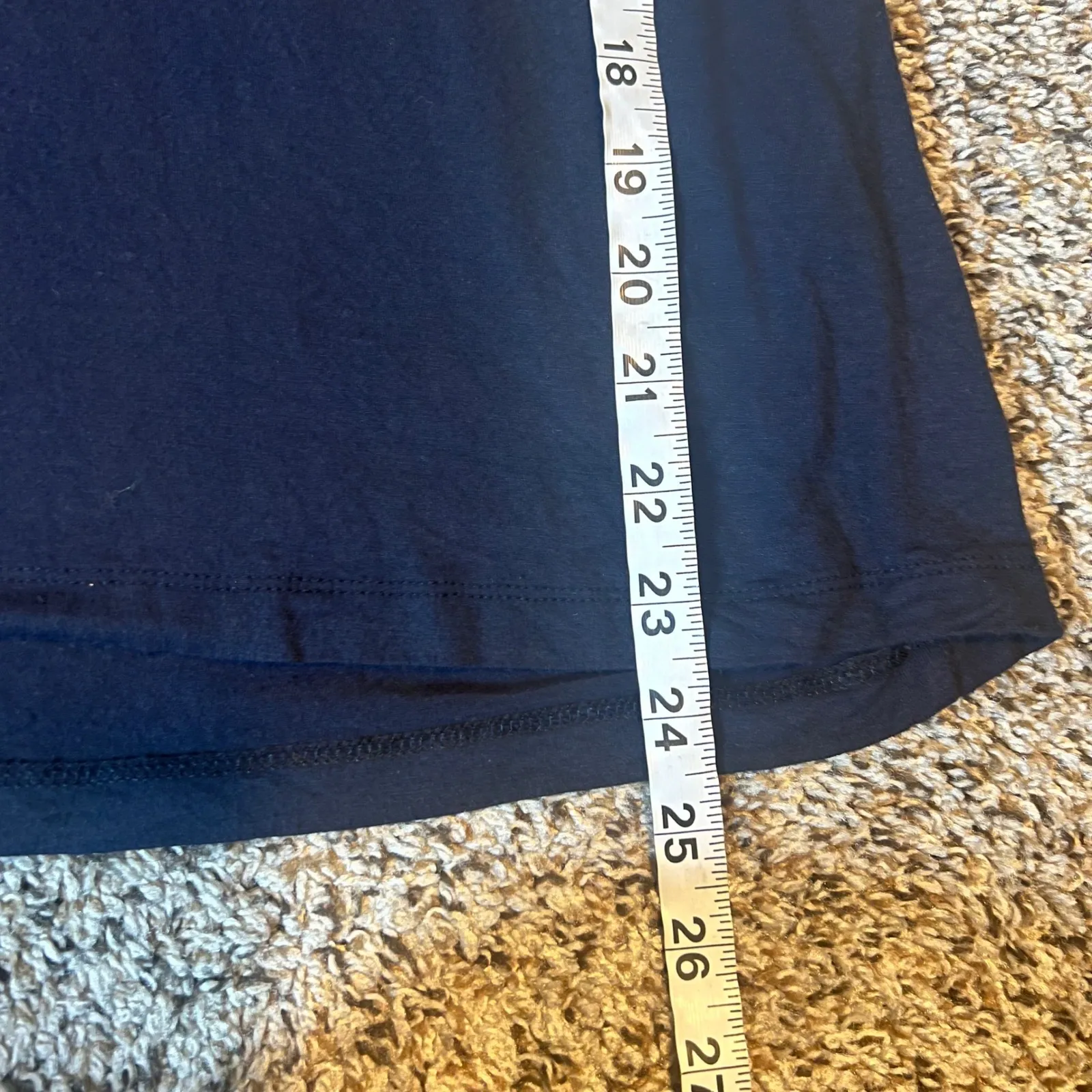 Banana Republic Navy Blue V Neck Long Sleeve Ruffled Shoulder Top Women's Size S - Image 4