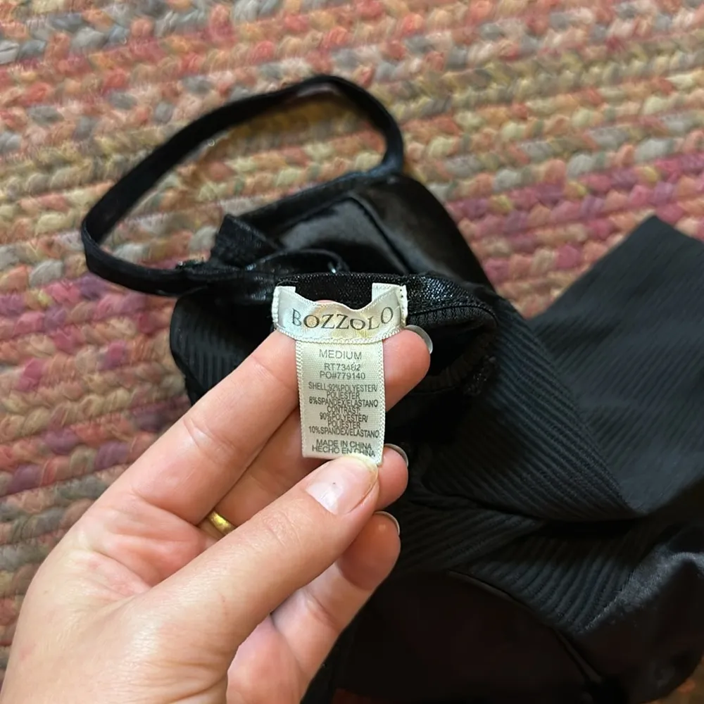 BOZZOLO BLACK MESH BODYSUIT ONE PIECE - Image 3