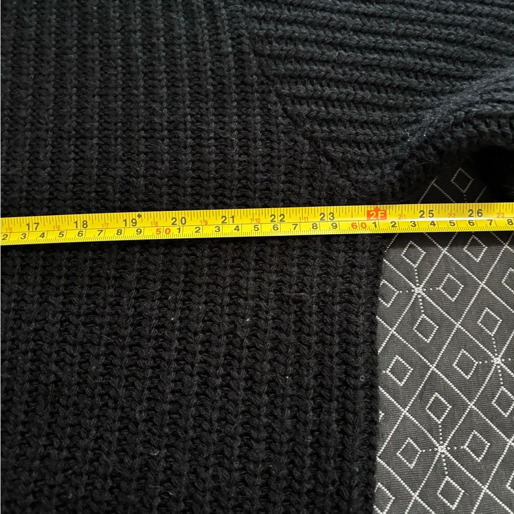 London Fog Women’s Black Ribbed Crewneck Sweater - Image 5