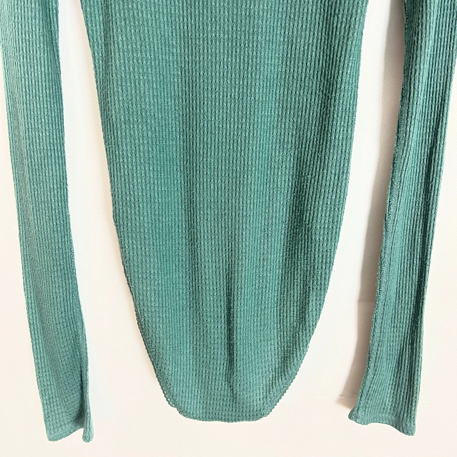 Intimately Free Womens Bodysuit Small Waffle Knit Stretch Turtleneck Minimalist - Image 6