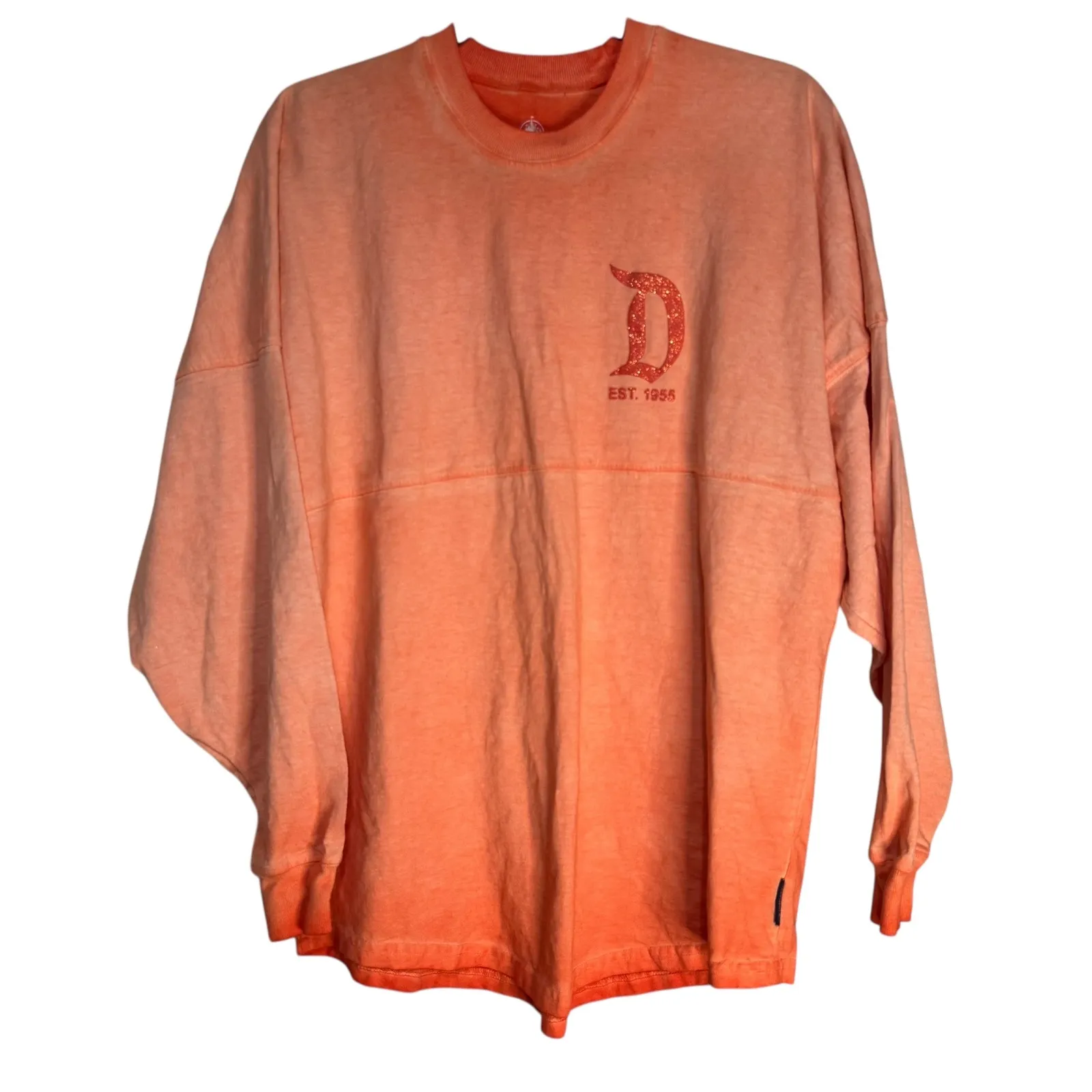 Disney Spirit Jersey Disneyland Resort Orange Ombre Glitter Graphic Sweatshirt S - Image 10