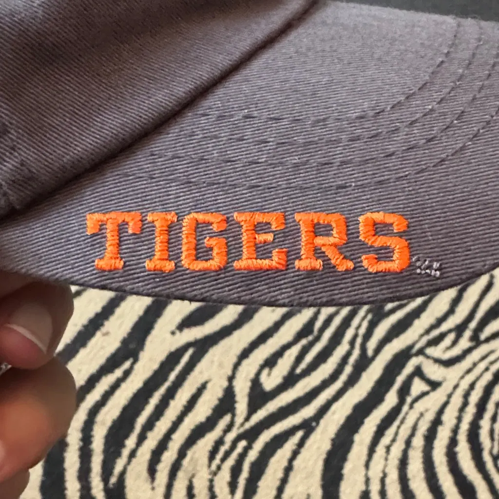 Clemson Tigers Russell Athletic Gray Baseball Cap with Orange Paw Embroidery - Image 5