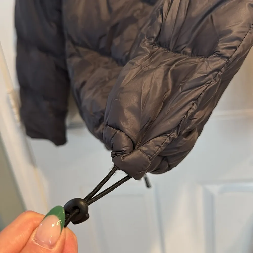 Michael Michael Kors Black Packable Down Puffer Jacket W/ Bag Charcoal Small - Image 9