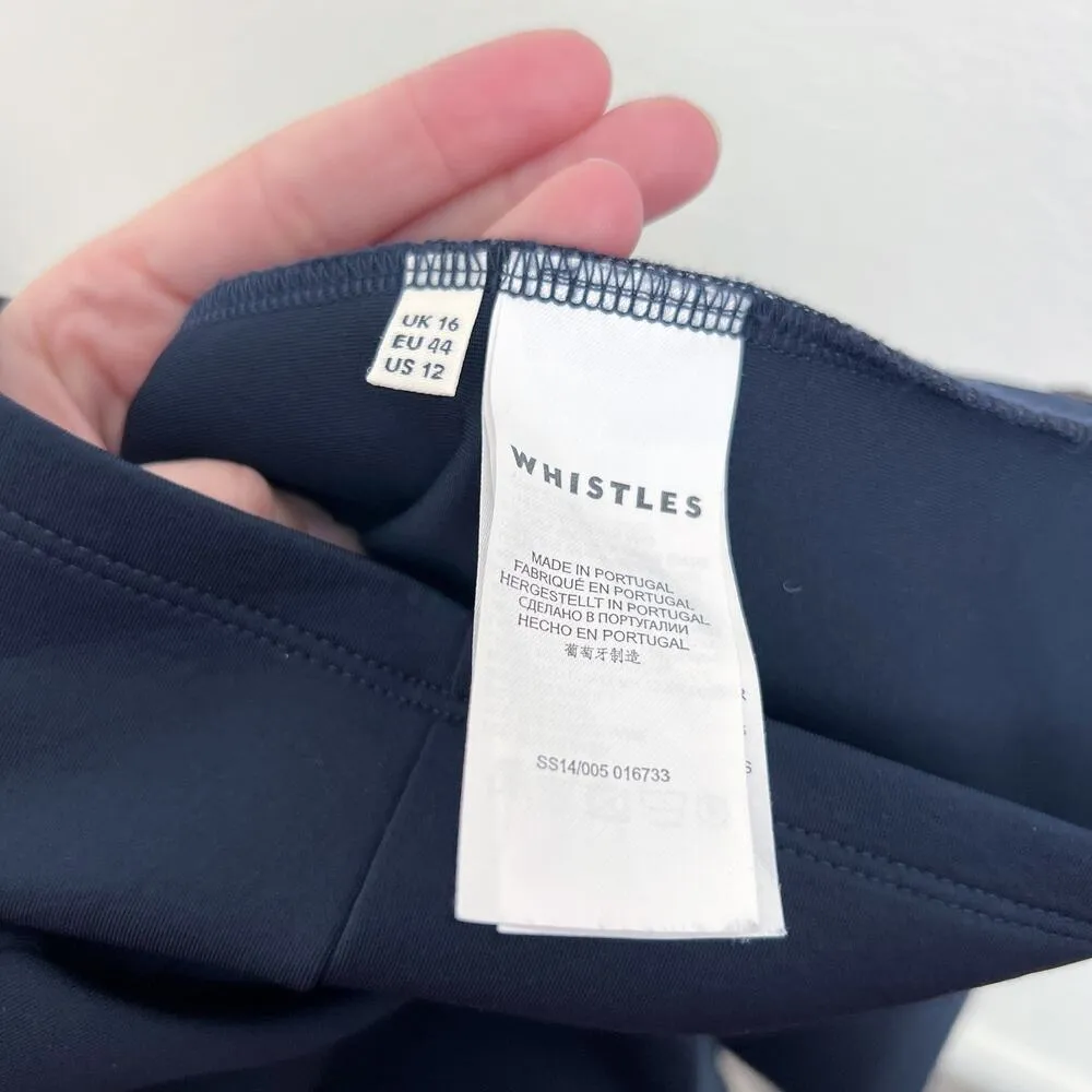 [Whistles] Navy Blue Half Sleeve Scuba Sheath Dress Work Career Office Sz US 12 - Image 10