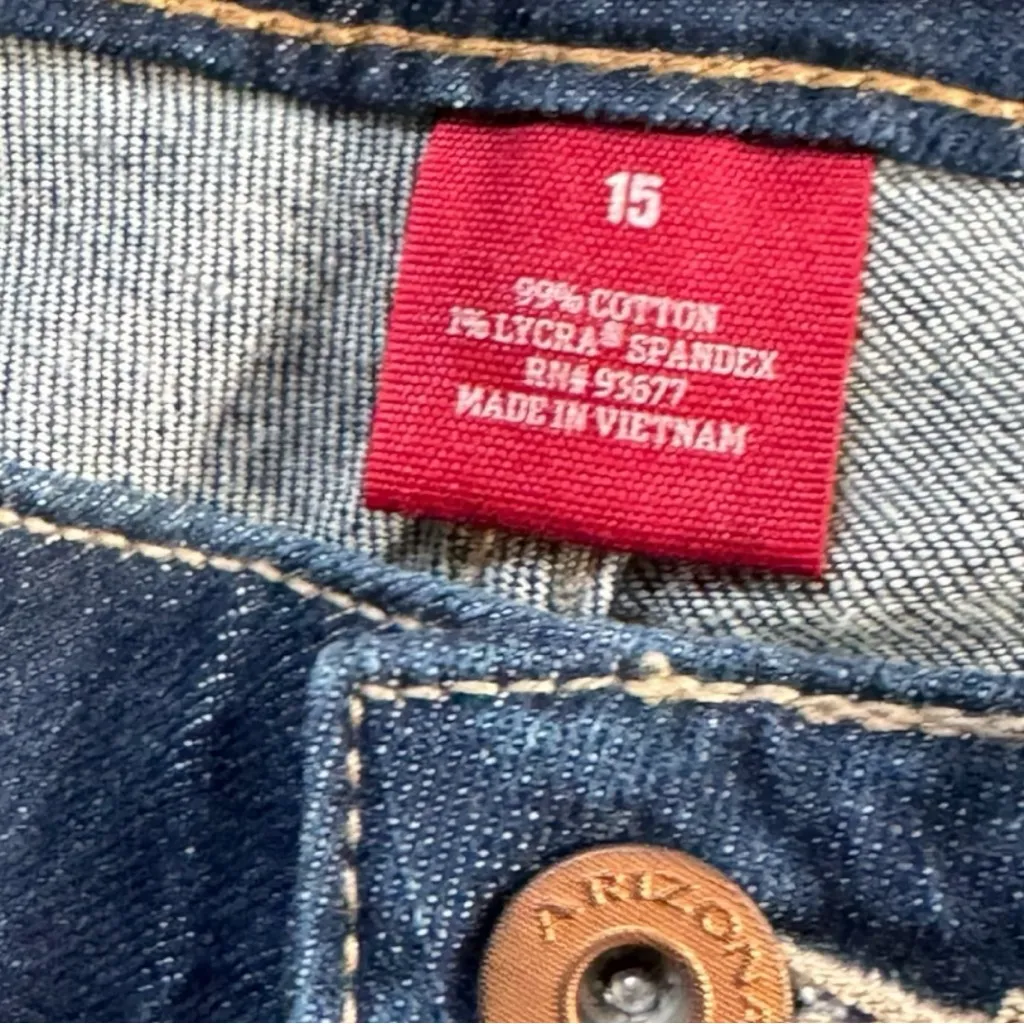 Arizona Jean Company Women's Dark Wash Jean Shorts Sz 15 - Image 5