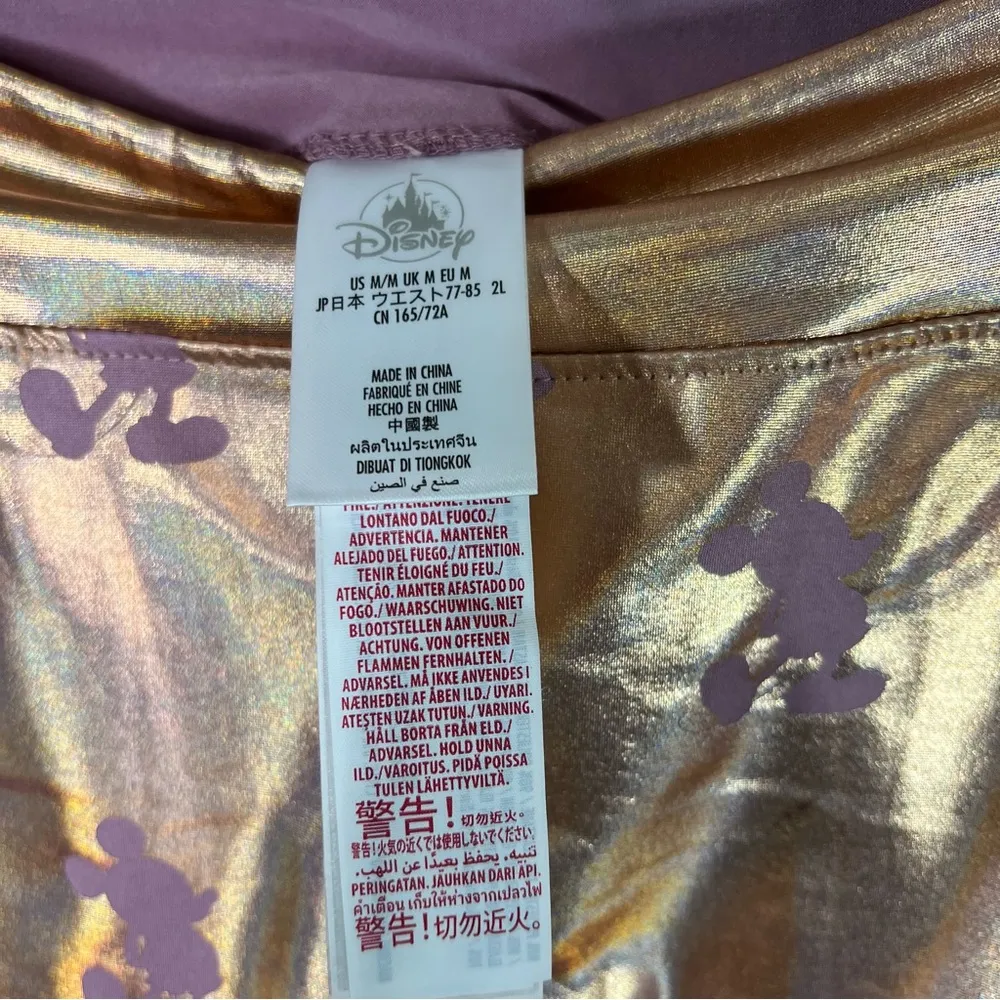 Disney Metallic Rose Gold Mickey Mouse Leggings - Image 5