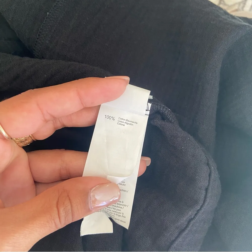 Black Lightweight Adjustable Overall Romper - Image 8