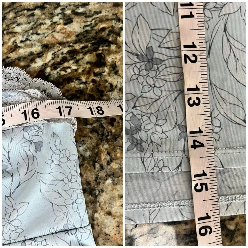 Vintage Y2k Marilyn Monroe Floral Babydoll Cami Beach Coastal Boho Lace Trim XL - Image 6