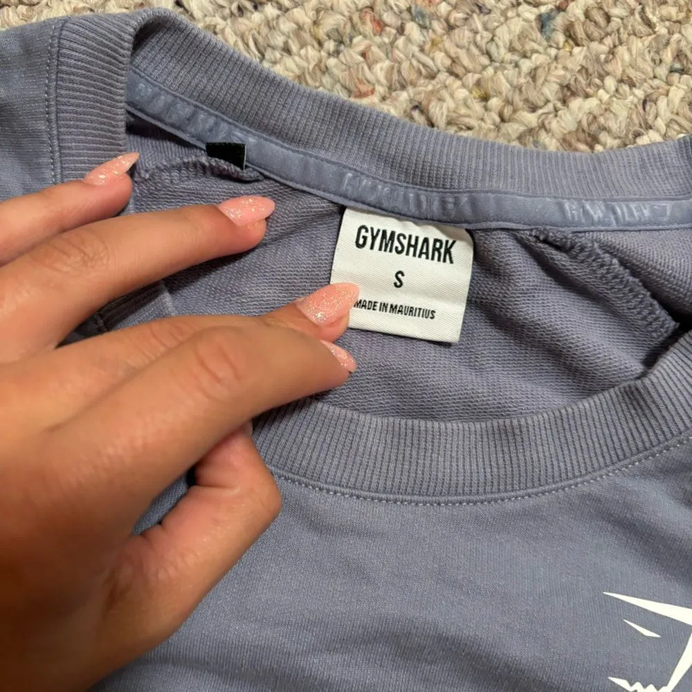 Gymshark  Training Cropped Sweater Light blue Lilac Purple- Size Small - Image 6