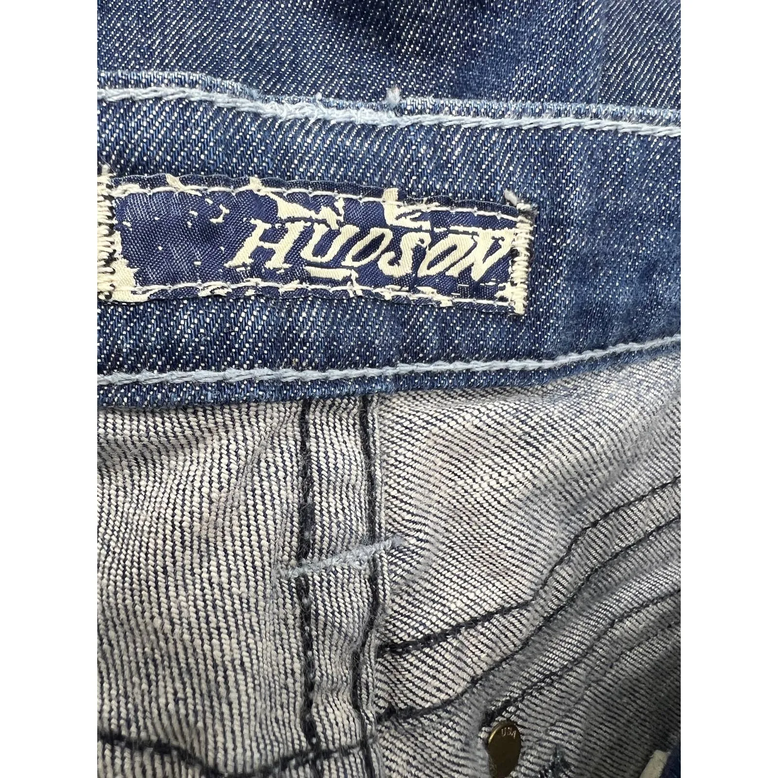 Hudson Women's Summer Denim Casual Shorts Stretch Medium Wash‎ Blue Size 25 - Image 4