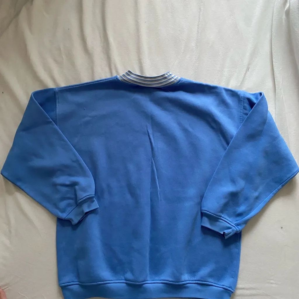 Blue and white embroidered Crewneck Size L - Image 6