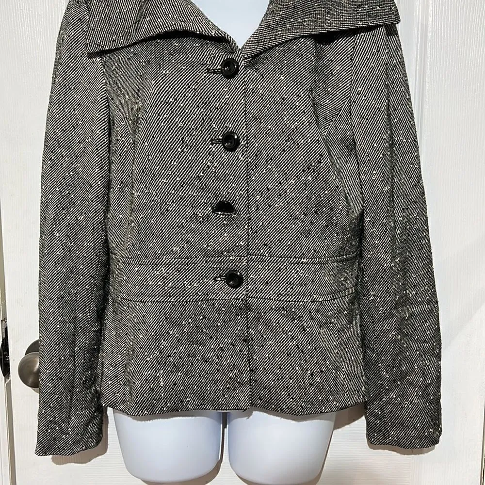Sandro wool tweed blazer size M - Image 3