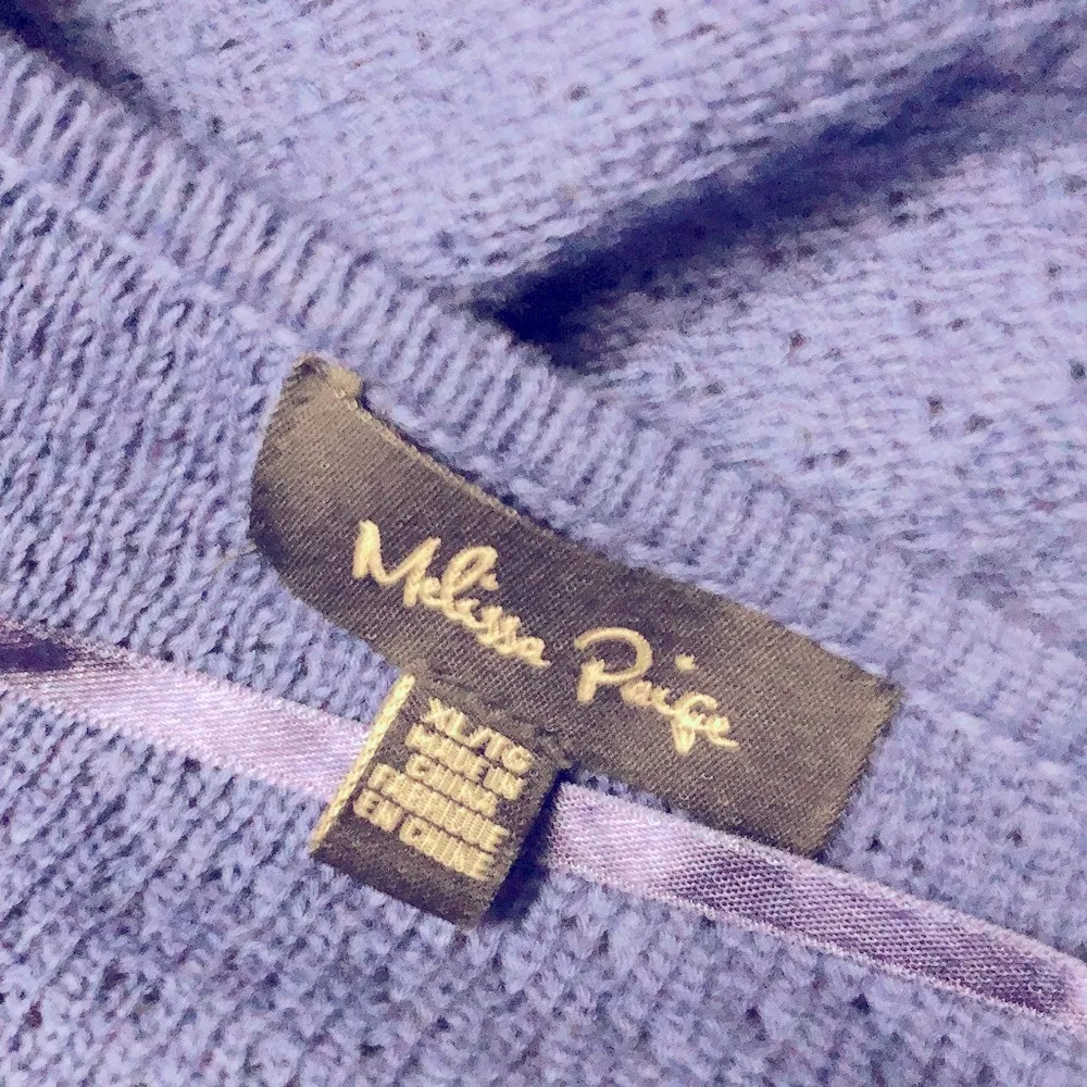 Melissa Paige Sheer Knit Pullover w/Tiered Sleeves in Blue, Size XL NEW w/o Tag - Image 4