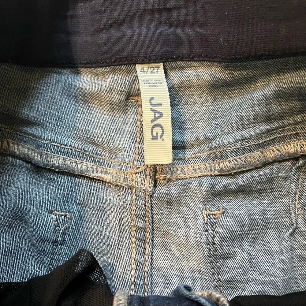 JAG Mid Rise Straight Leg Let Down Raw Hem, Sz 4/26 - Image 12