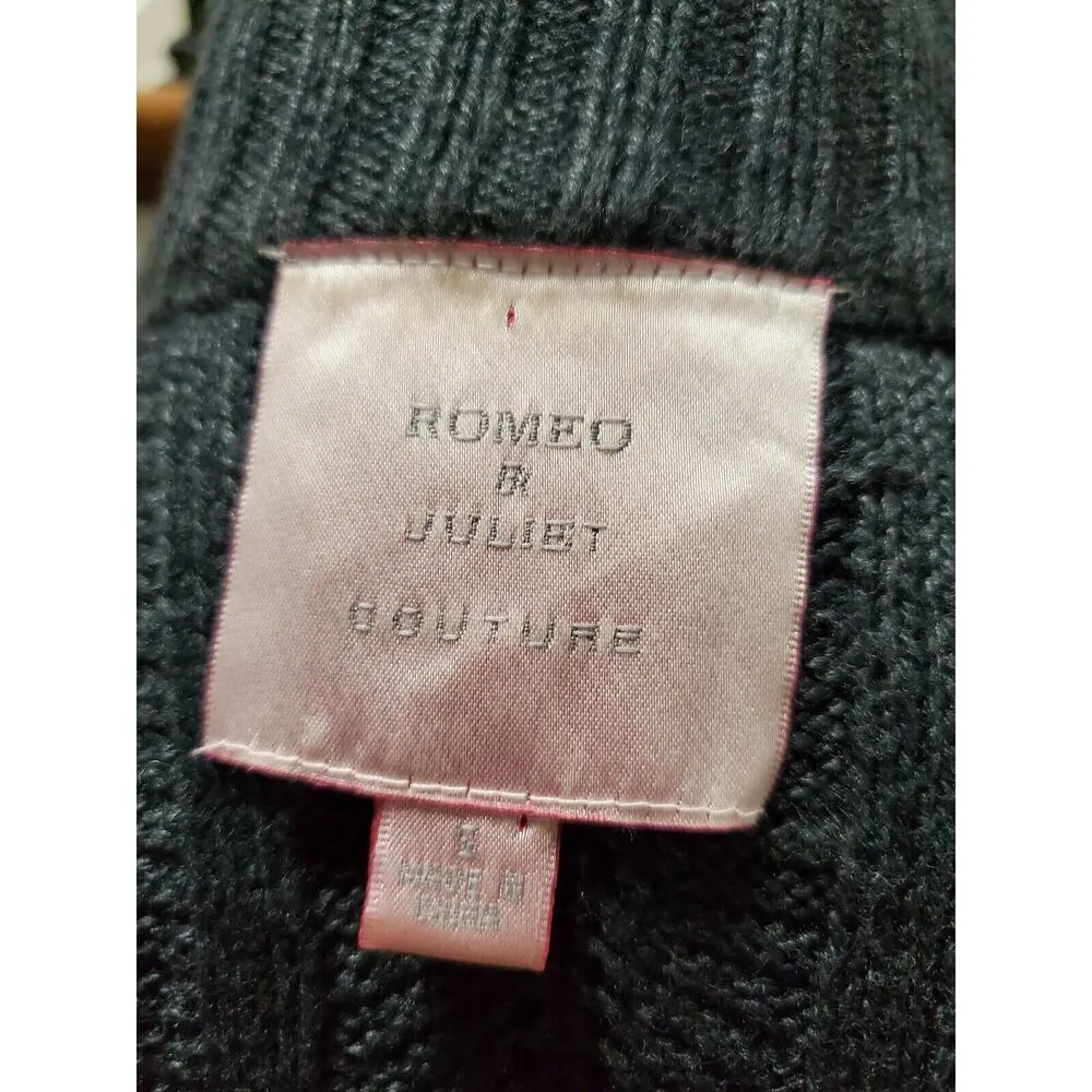 Romeo & Juliet Women Black Faux Fur Sleeveless Full Zip Casual Vest Size S - Image 8