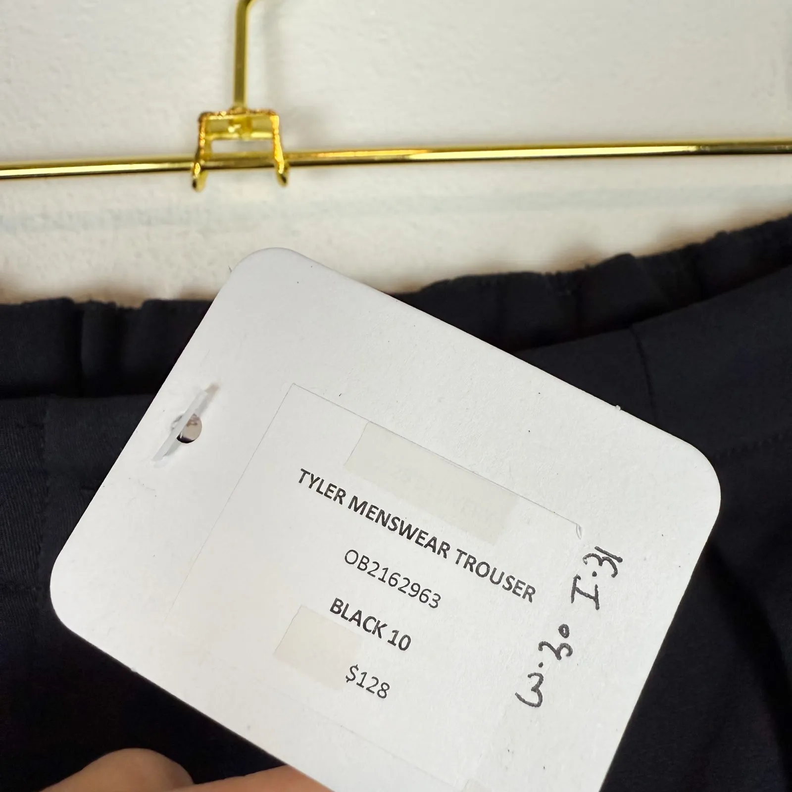 NWT Free People Tyler Menswear Trousers Black Pleated Wide Leg‎ Pants Size 10 - Image 10