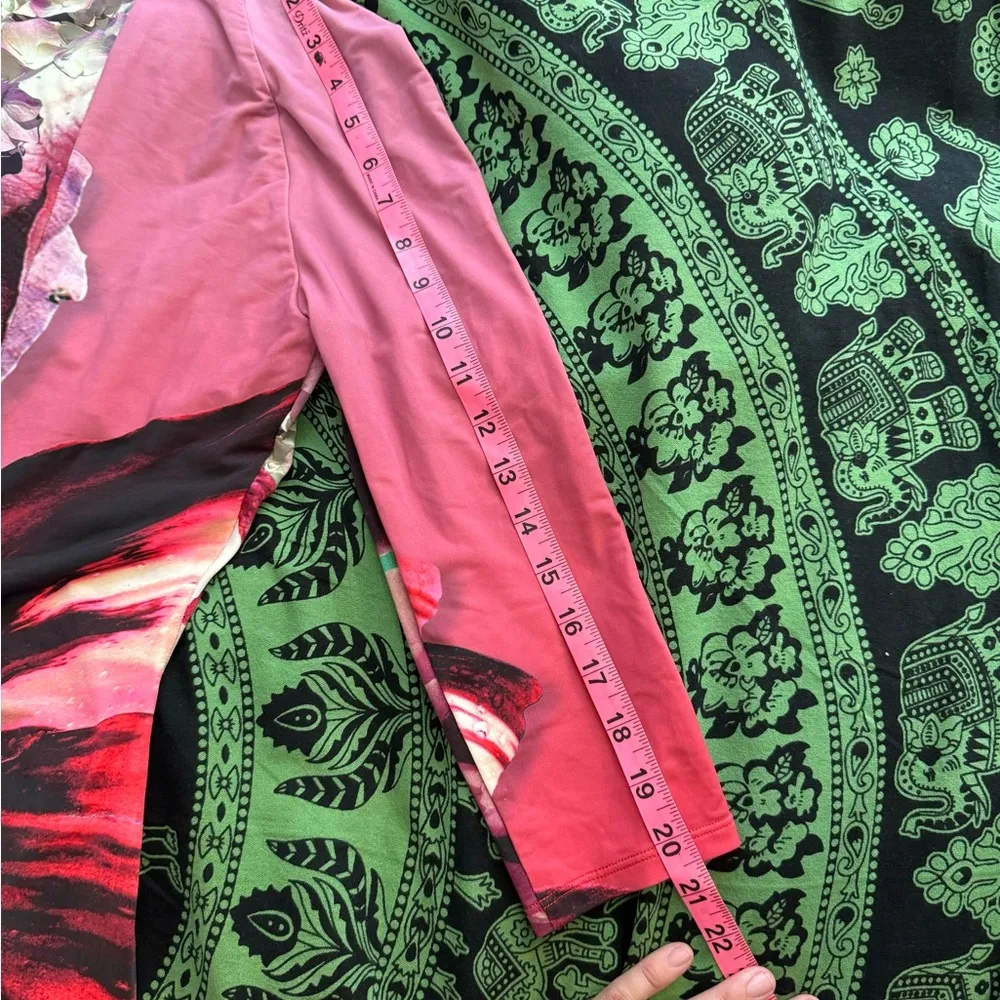 ROBERTO CAVALLI pink floral rose bodycon dress sz small worn once. - Image 13