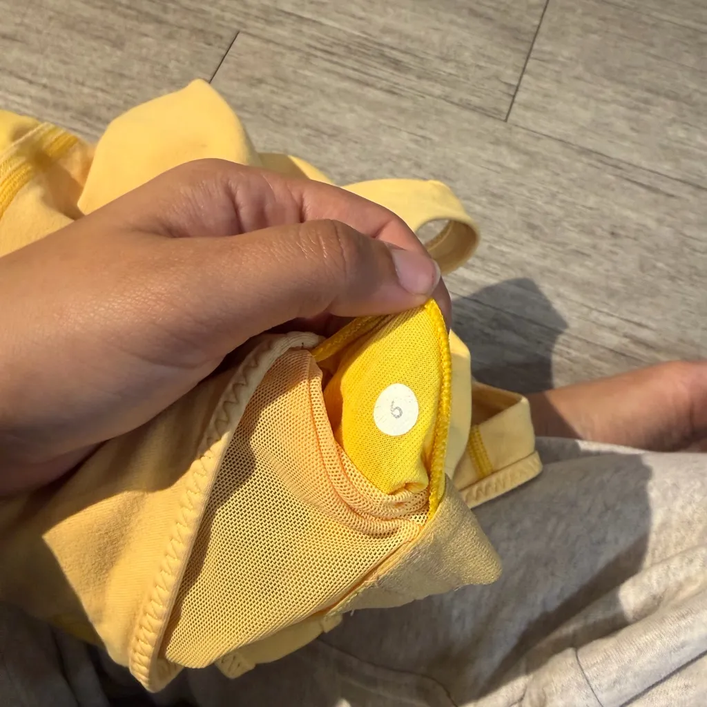 Lululemon Yellow Racerback Athletic Tank Top - Image 3