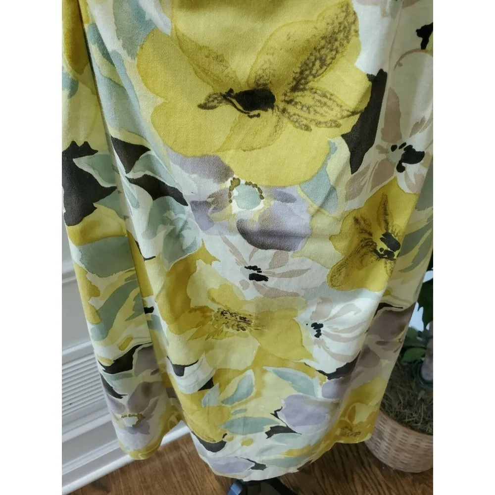 Madison Leigh Women's Multicolor Cotton Short Sleeve V-Neck Knee Length Dress 10 - Image 3