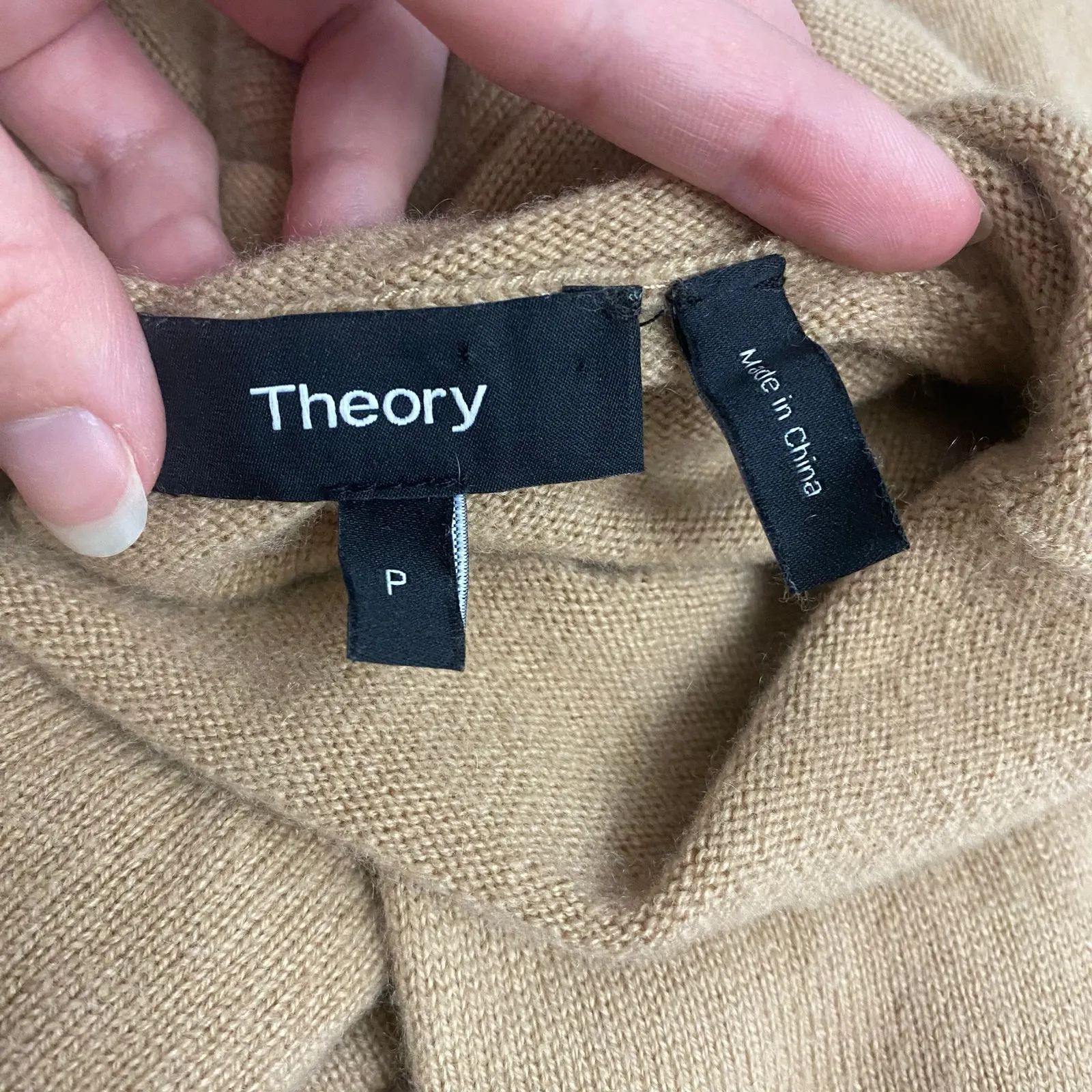 Theory Bell-Sleeve Cashmere Sweater Womens Size XS‎ Brown Business - Image 2