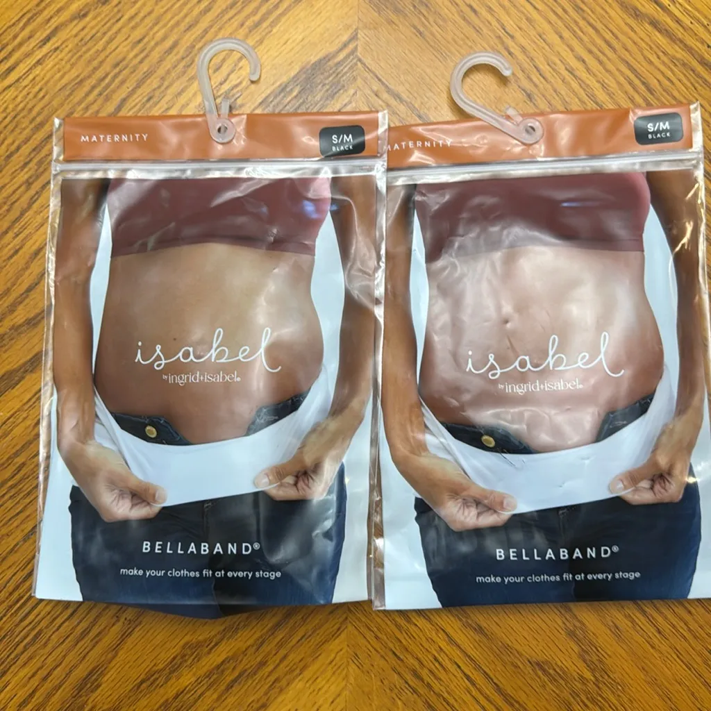 Set of 2 /Ingrid & Isabel Maternity Belly Band, for Pregnancy & Postpartum Black Size undefined - Image 8