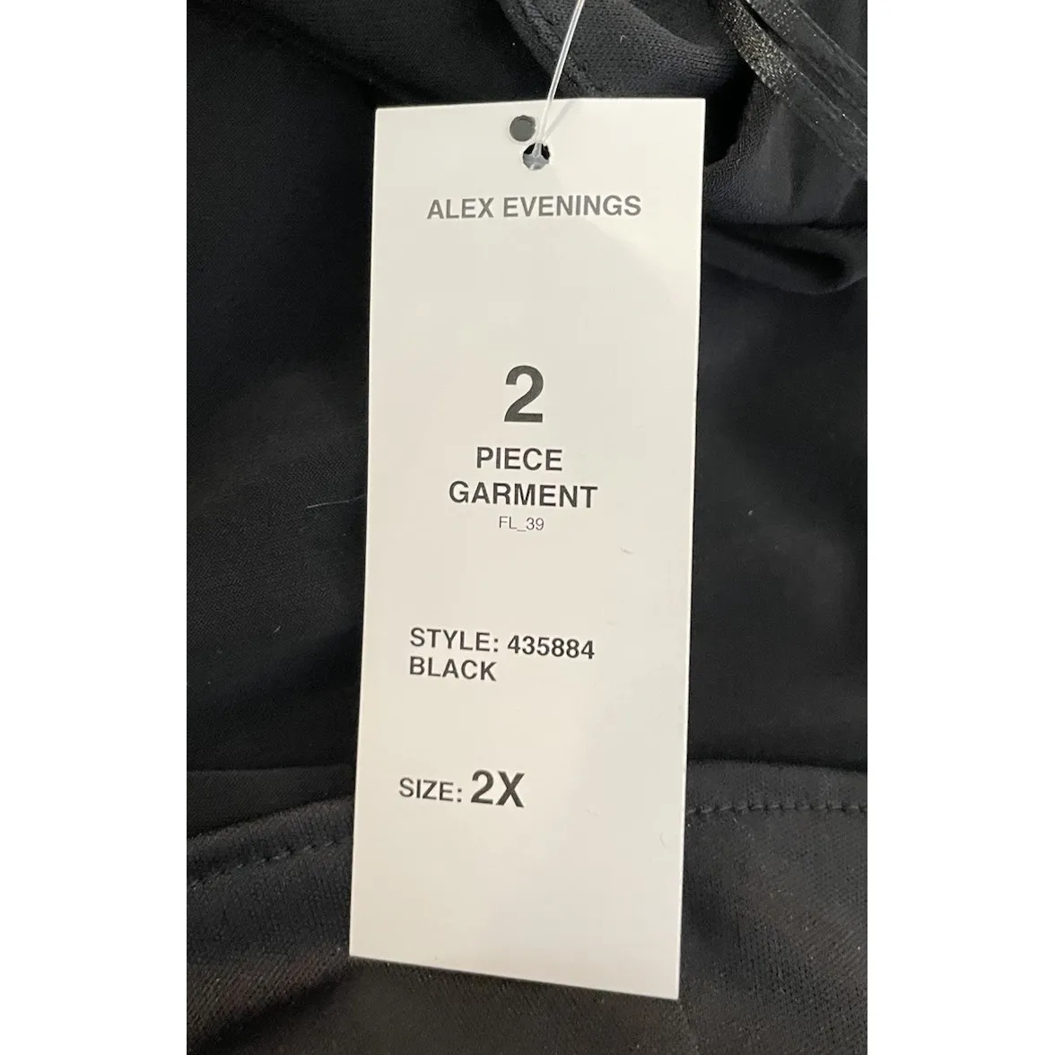 Alex Evenings Womens 2X 2 Piece Set Tank Top Jacket Black Embellished‎ NEW Party - Image 8