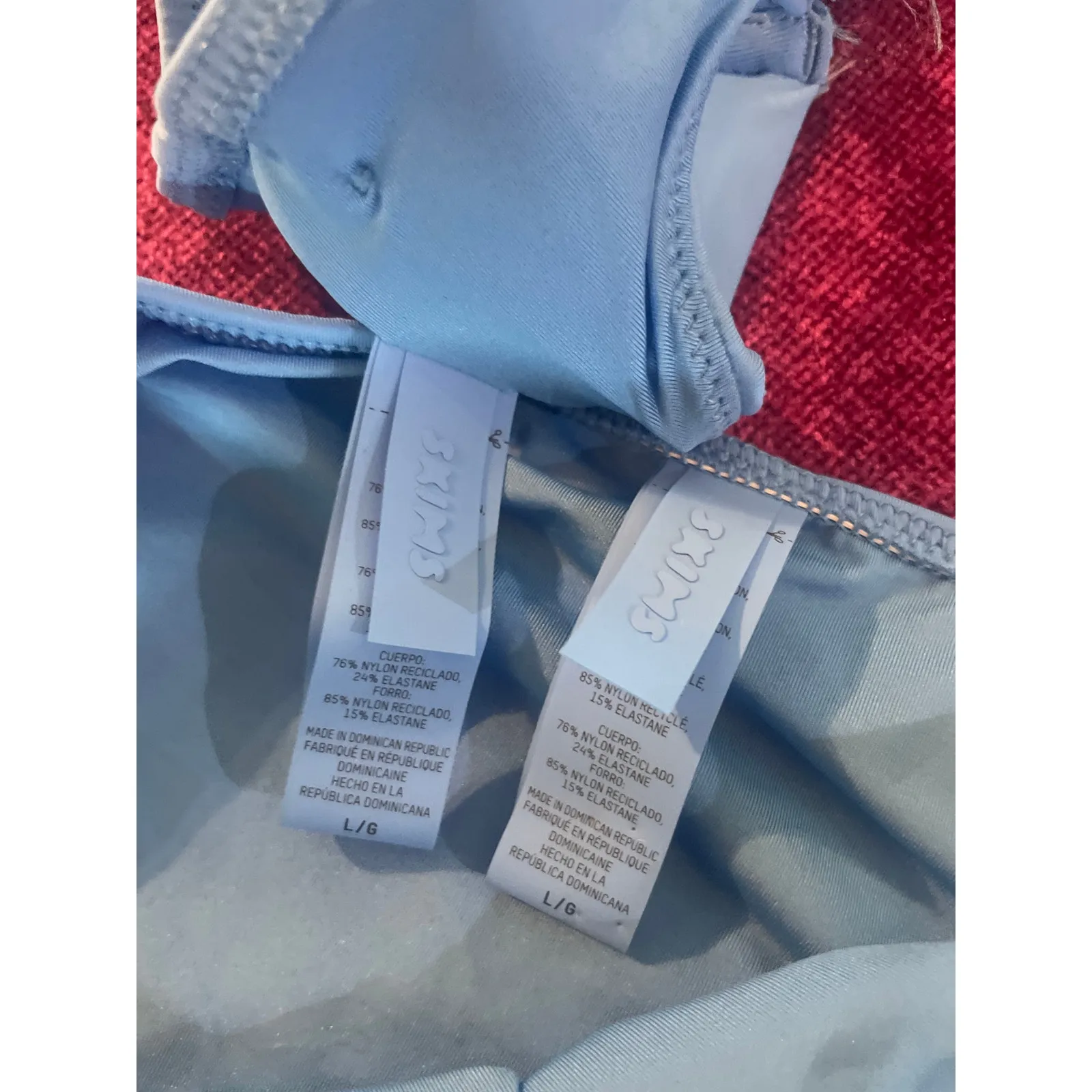 SKIMS Two Piece Bikini Set in Tide Blue Limited Edition Size Large L Swimsuit - Image 8