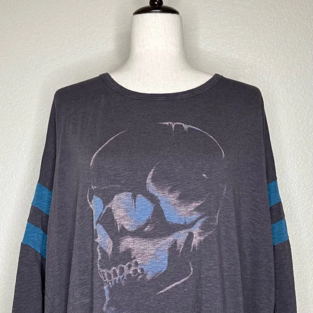 Torrid Skull Classic Fit Super Soft Slub Long Sleeves Drop Shoulder Tee - Image 2