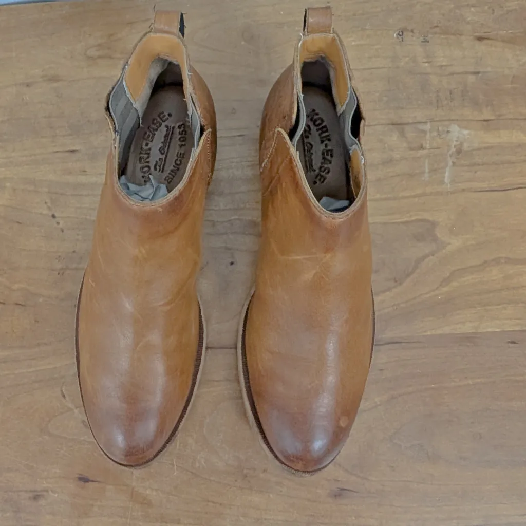 Kork-Ease Velma Brown Leather Ankle Boots Size 7.5M - Image 3