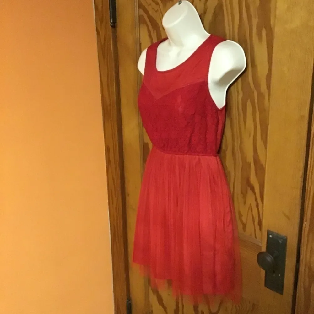 TCEC Red dressy sexy lace mini dress - Image 7