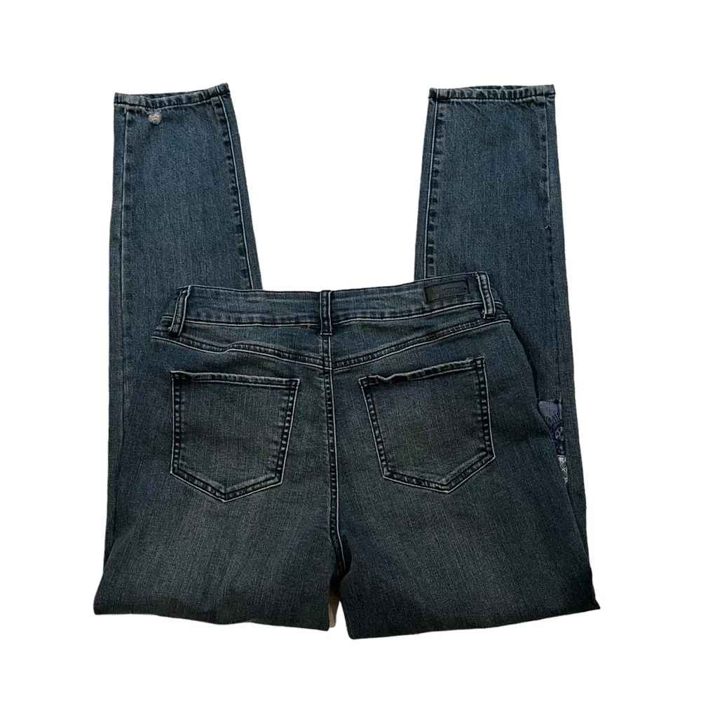 Natural Reflections Vintage Reunion Distressed Patchwork Jeans, sz 4 - Image 4