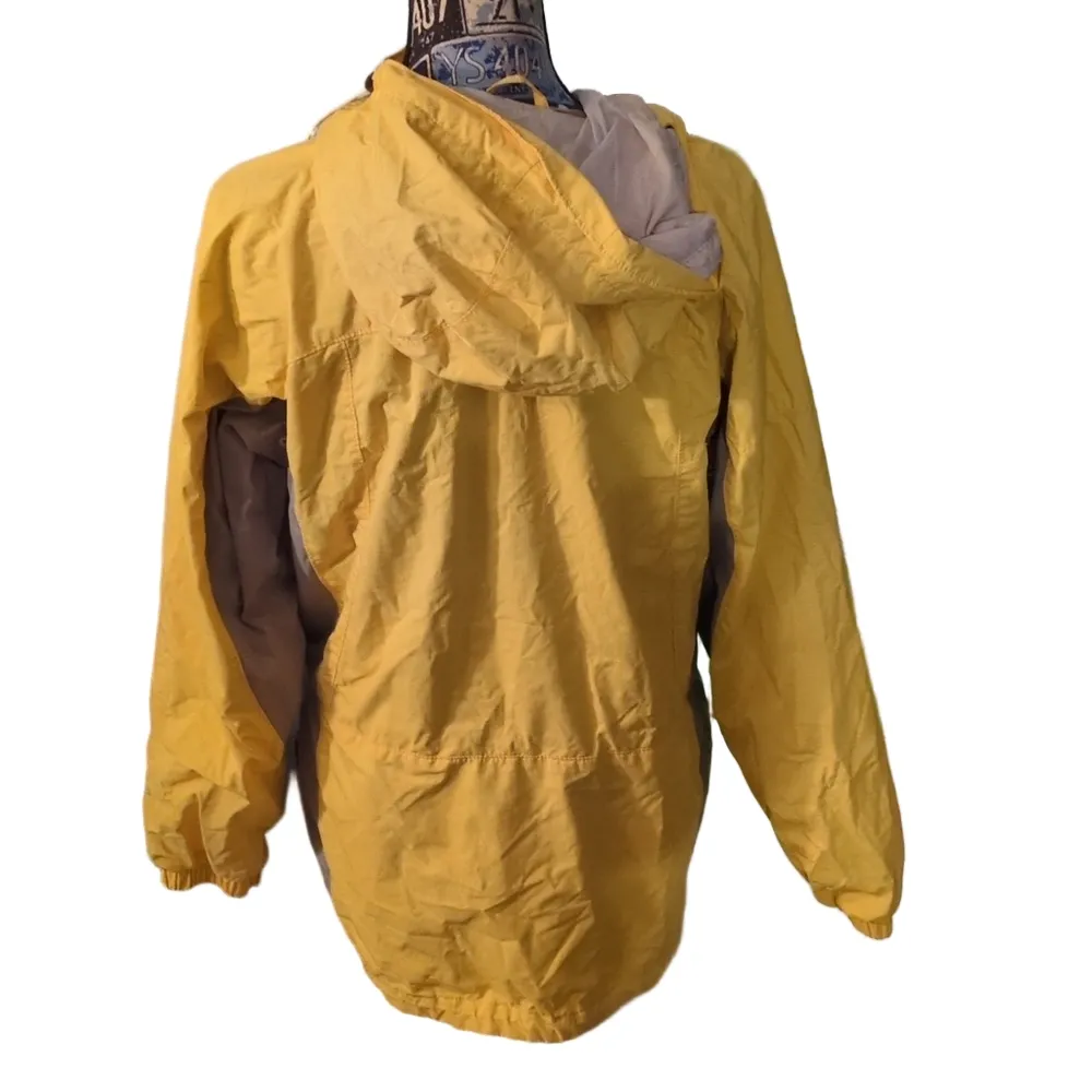Columbia Yellow And Gray Rain Jacket Size Small - Image 5