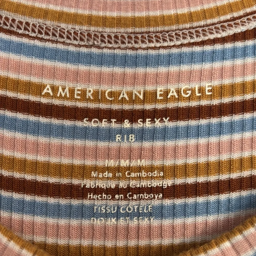 American Eagle Outfitters Striped Ribbed Tank Top - Image 2