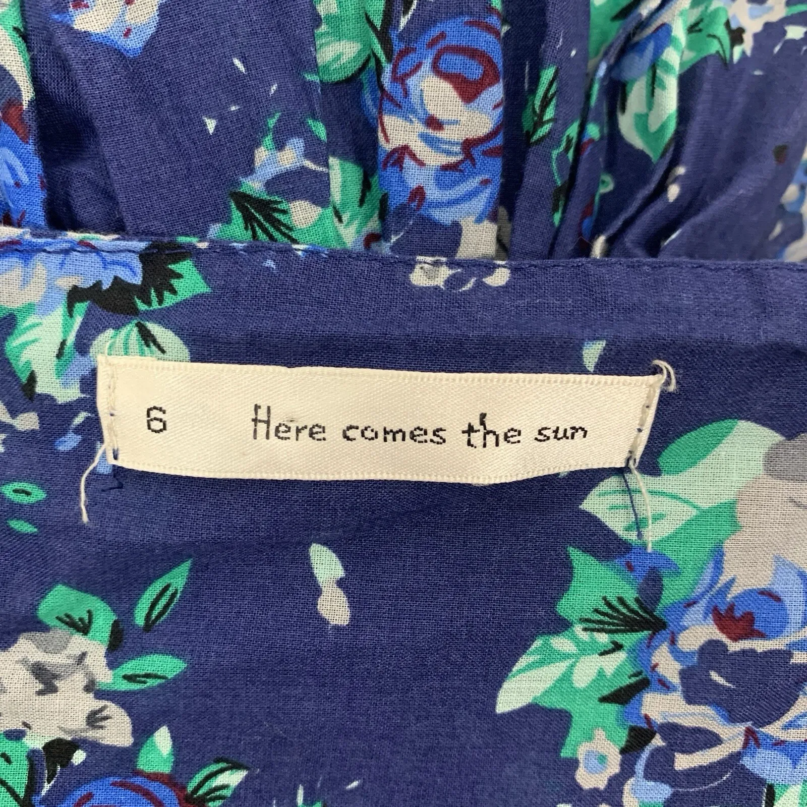 Here Comes The Sun Dress Small Blue Halter Neck Summer Vacation - Image 7